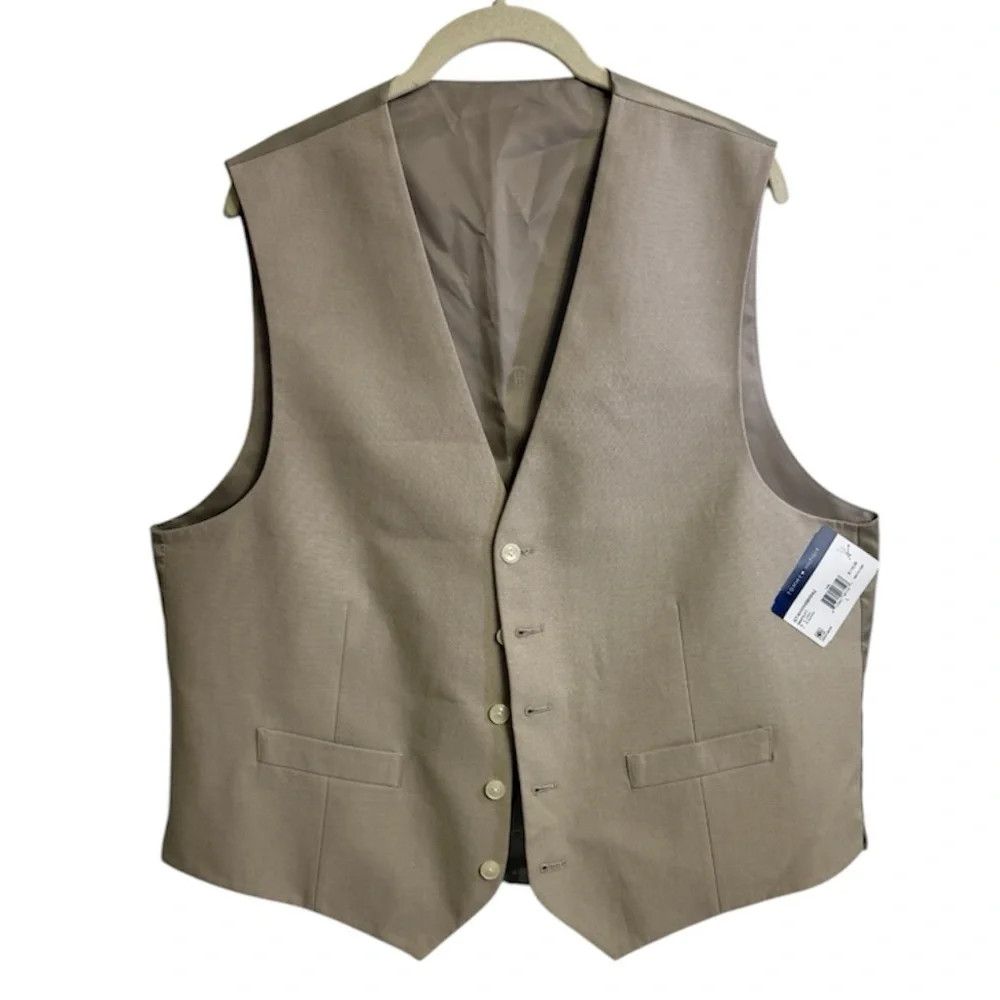 Tommy Hilfiger Men's Modern-Fit TH Flex Stretch Chambray Vest, Size LARGE‎